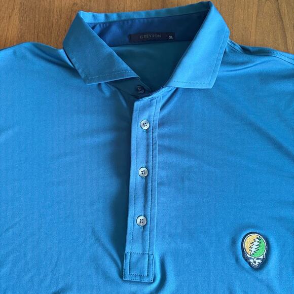 Grateful Dead Steal Your Face Greyson Golf Polo (XL) - Picture 6 of 7